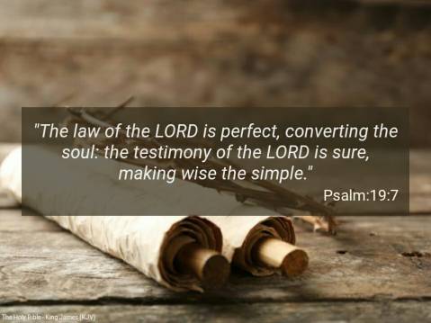 Psalm 19:7 The law of the Lord 